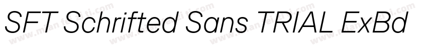 SFT Schrifted Sans TRIAL ExBd Comp字体转换